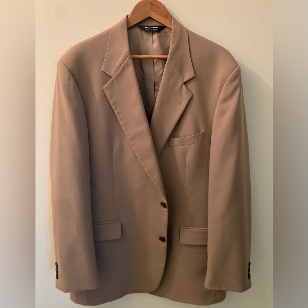 Travelsmith 44L camel/tan Solid 2-Button Sport Coat Blazer Jacket